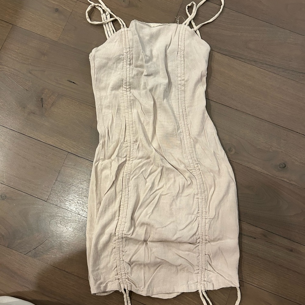Chic Cream Strappy Dress
